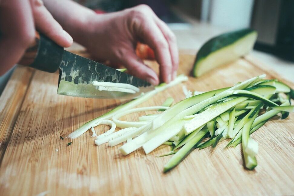 chopping, board, kitchen, utensils, knife, food, vegetable, cucumber, chopping, chopping, chopping, chopping, chopping